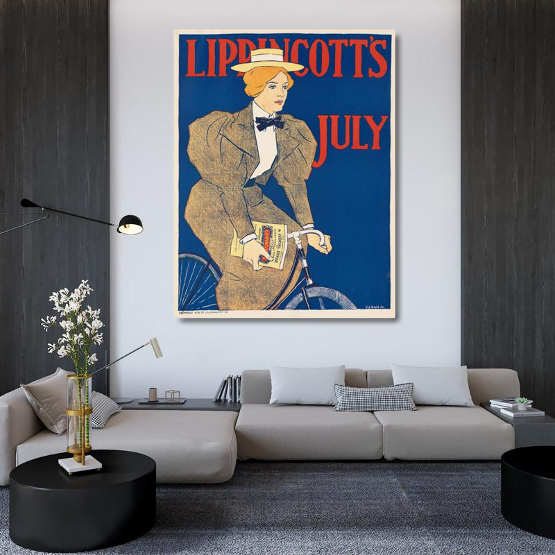 "Lippincott's juillet" par Joseph Gould - Art mural sur toile tendue avec châssis, H 48 po x l 33 po