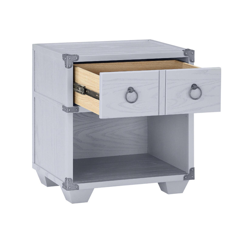 1 Drawer Nightstand With One Open Compartment