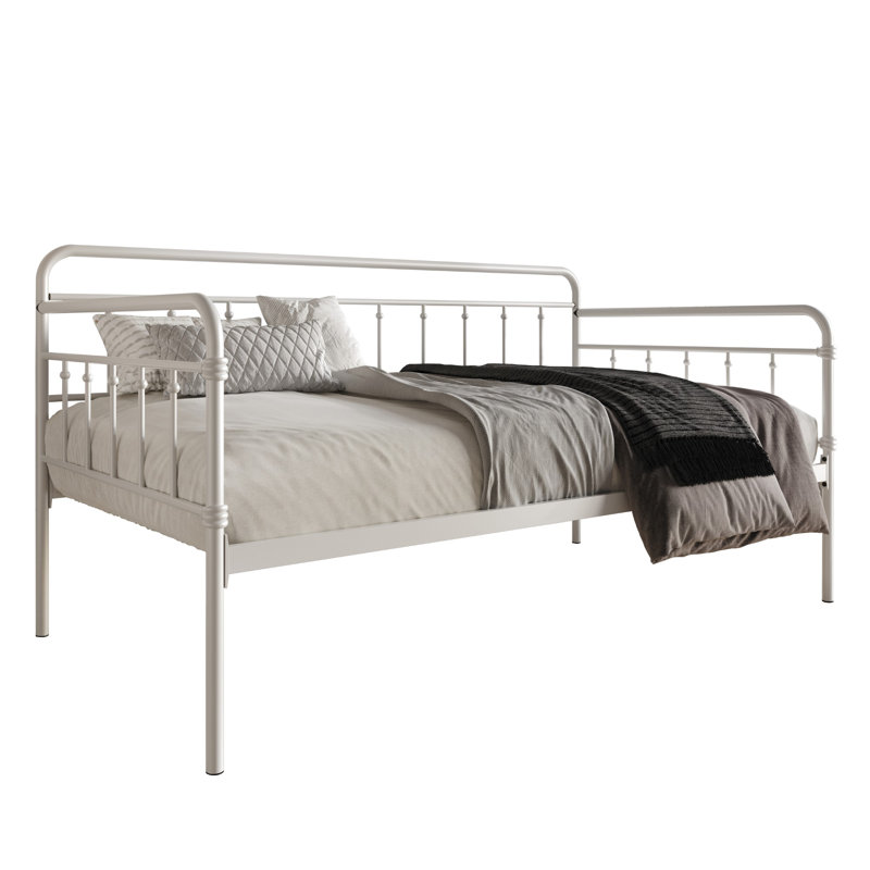 Lit de jour Allandy, Lit simple, Blanc