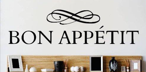 Décalcomanie murale bon appetit
