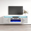 Meuble télé 63 po avec foyer électrique Aiyahna, finition brillante, fixation murale-1377124105