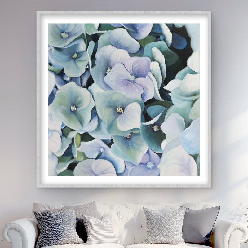 Hydrangea Plant - Rustic Framed Matted Print for Home Decor
