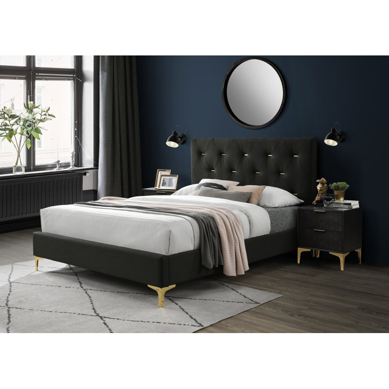 Mimi Upholstered Platform Bed, Queen