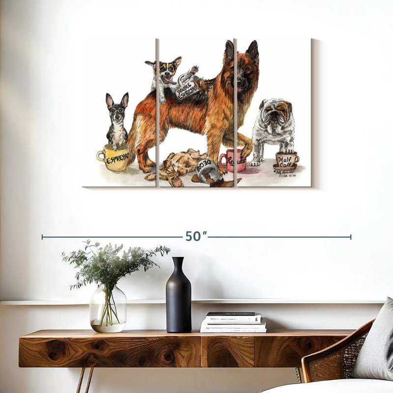 Brampt Coffee Dogs, 24" H x 38" W