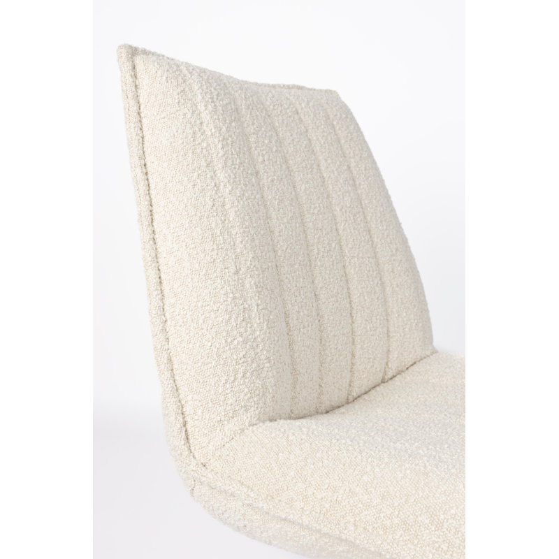 Jax Swivel Chair, White Polyester Blend