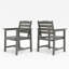 Chaise avec accoudoirs en PEHD Bensley (ensemble de 2)-1305309657