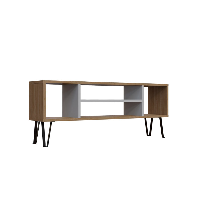 Meuble télé - Moonya, Naturel / Blanc
