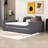 Wood Upholstered Daybed with Integrated Bluetooth Audio System, Storage Armrests and Trundle-925645989-925645984
