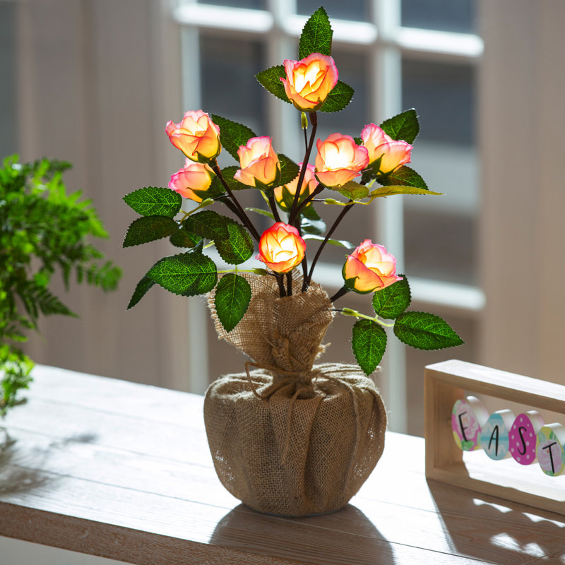 Fausse plante à fleurs 14 po en pot