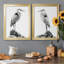 Shoreline Heron in B&W I, reproduction encadrée de qualité supérieure - prête à être accrochée-1847980969-1847980983