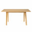 Ensemble de salle à manger moderne 7 pièces - Table rectangulaire en bois massif et chaises rembourrées en lin, finition noyer avec tissu beige pour la cuisine / salle à manger, naturel-2132575652
