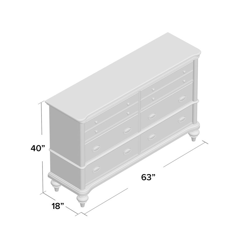 Tiya 63'' W 6 - Drawer Dresser