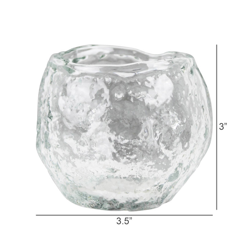 Votive organique, verre - transparent, Clair