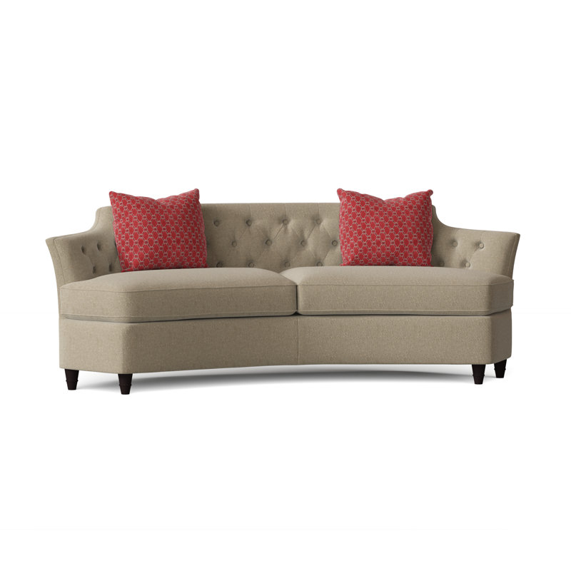 Cee Zee Upholstered 91'' Sofa, Amber, Structure Royal Blue, Margaret Ebony