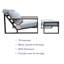Chaise de patio inclinable en aluminium avec repose-pieds, coussins imperméables toutes saisons