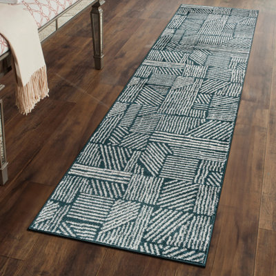 Rambo Geometric Black/Ivory Area Rug