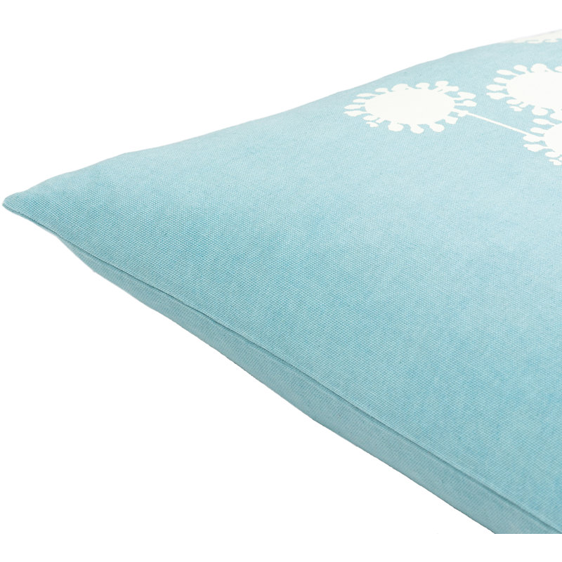 Lachen Pillow Cover A Throw, 20" x 20", Teal/Cream