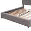 Lit plateforme tapissier avec 2 tiroirs et lit gigogne Bridger