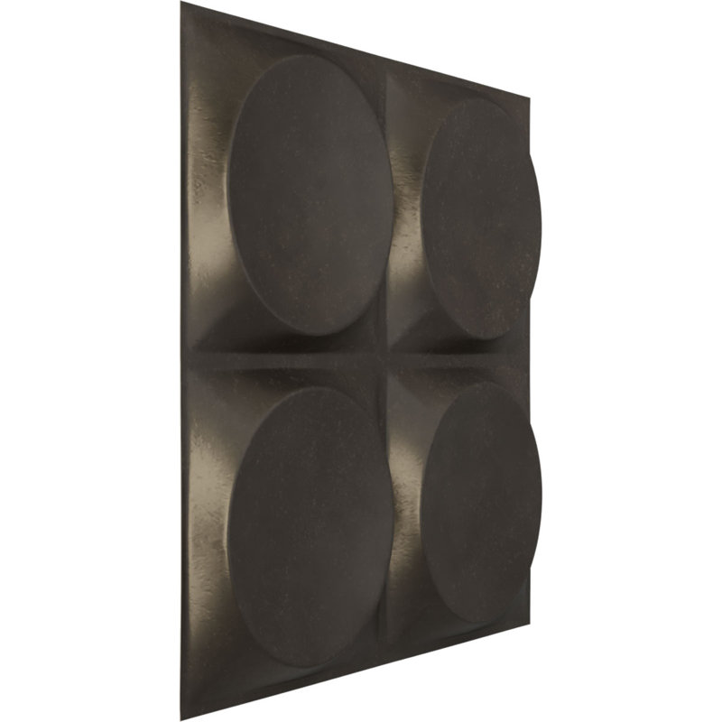 Panneau mural 3D décoratif Adonis EnduraWall, H 19,63 po x l 19,63 po, Rouille métallique vieillie universelle