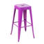 Tabourets de bar en métal 30 po sans dossier de 30 po de hauteur, sans empilage, détachables et faciles à assembler, espace pour îlot de cuisine, bar, salle à manger - métal imperméable, structure 4 en mauve