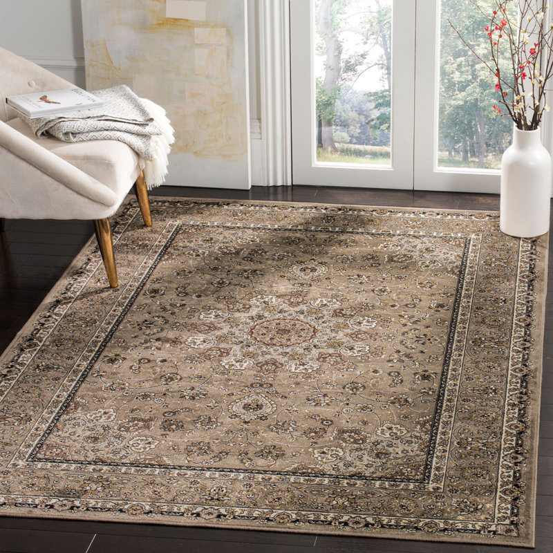 Carolus Viscose Pile Oriental Rug, Rectangle 4' x 5'3"