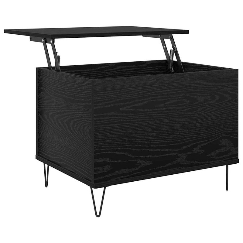 Lift Top Coffee Table with Storage, Black Oak