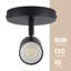 East Amp Home Amped Collection 10W 808 lumens Monopoint 5-CCT réglable sélectionnable avec auvent pour boîte de jonction en noir-117703543