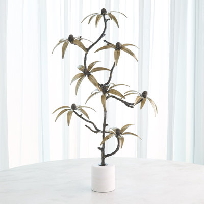 Black-Eyed Susan Sculpture-Bronze/Brass