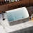 49'' x 28'' Acrylic Freestanding Soaking Bathtub, Square-shape Japanese Soaking Hot Tub, Sit-In Design with Chrome Overflow and Drain, Glossy Black-102157996