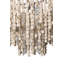 Round Wood Disk Chandelier w/ Recycled Glass Disks-612204459