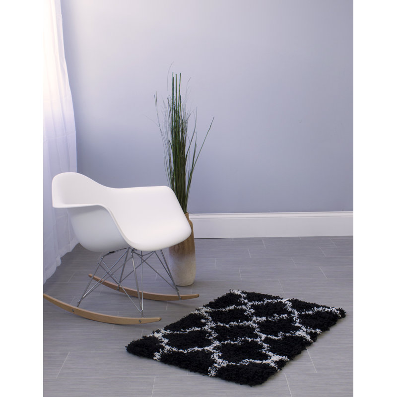 Tapis noir / blanc Mason, Rectangle 3 pi 2 po x 5 pi