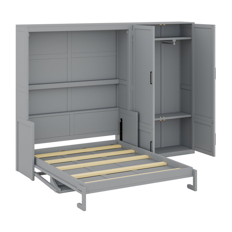 Lit escamotable avec lit escamotable Murphy, gris