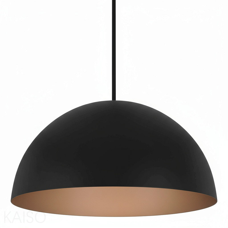 Luminaire suspendu noir à DEL intégré 24 pouces de diamètre