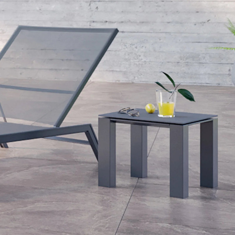Table d'appoint d'extérieur Isa gris, Gris