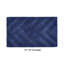Tapis pour salle de bain touffeté à 100% coton Branston 1990 GSM avec envers antidérapant, certifié OEKO-TEX, lavable à la machine, luxueux motif à chevrons, tapis de salle de bain ultra doux et absorbant, rectangle 24 po x 40 po, bleu marine-795094813-795094789
