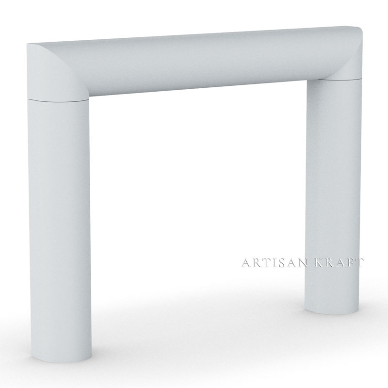 Encadrement de cheminée en pierre Aspen, Gris, H 52 po x l 65 po x P 8 po