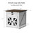 Farmhouse Nightstand Side Table with Chargers, 24” Side Table with Drawer Combination Lock and Wire Barn Door-1086739070