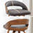 Modern 2-Piece Swivel Barstool Set In Warm Walnut-120155839-120155846