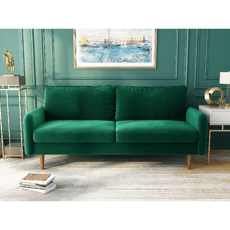 Cilla 70'' Upholstered Sofa, Green