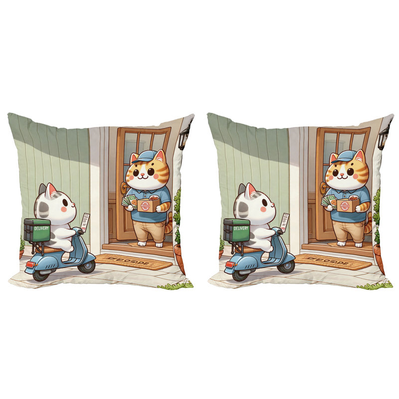 Housse de coussin 430030_Ambesonne Kittens, H 20 po x l 20 po