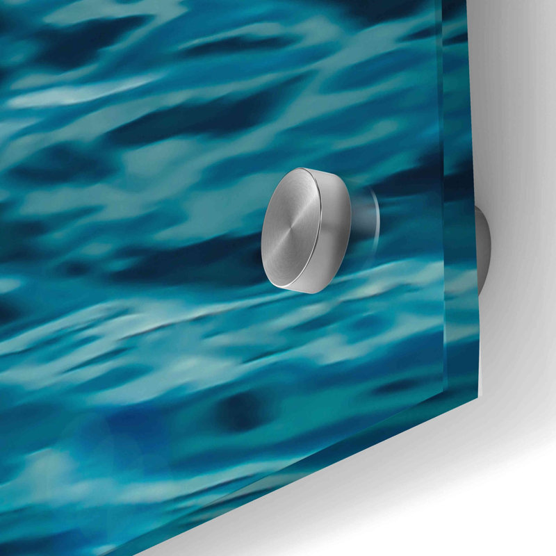 Art mural en verre Rosecliff Heights «Blue Sea» par Nicklas Gustafsson, H 24 po x l 36 po x P 0,2 po