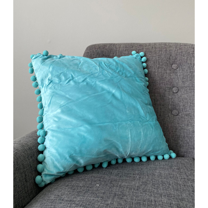Housse de coussin carrée, Turquoise