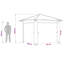 vidaXL Gazebo 210D Oxford with Silver Coating Outdoor Structures Garden Canopy
