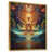 Toile avec cadre flottant or