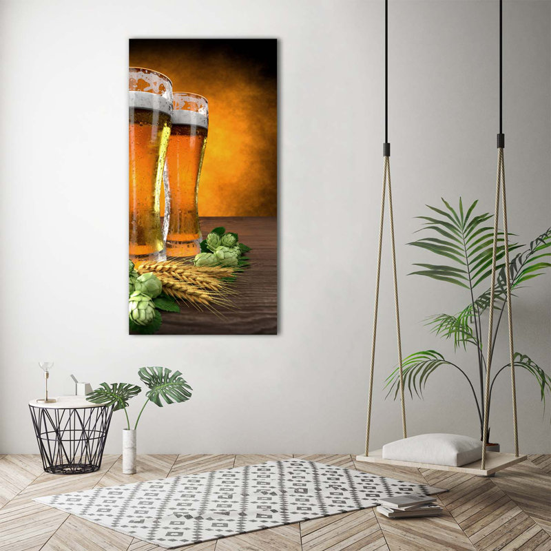 Two Glasses Of Beer - Wrapped Canvas Print