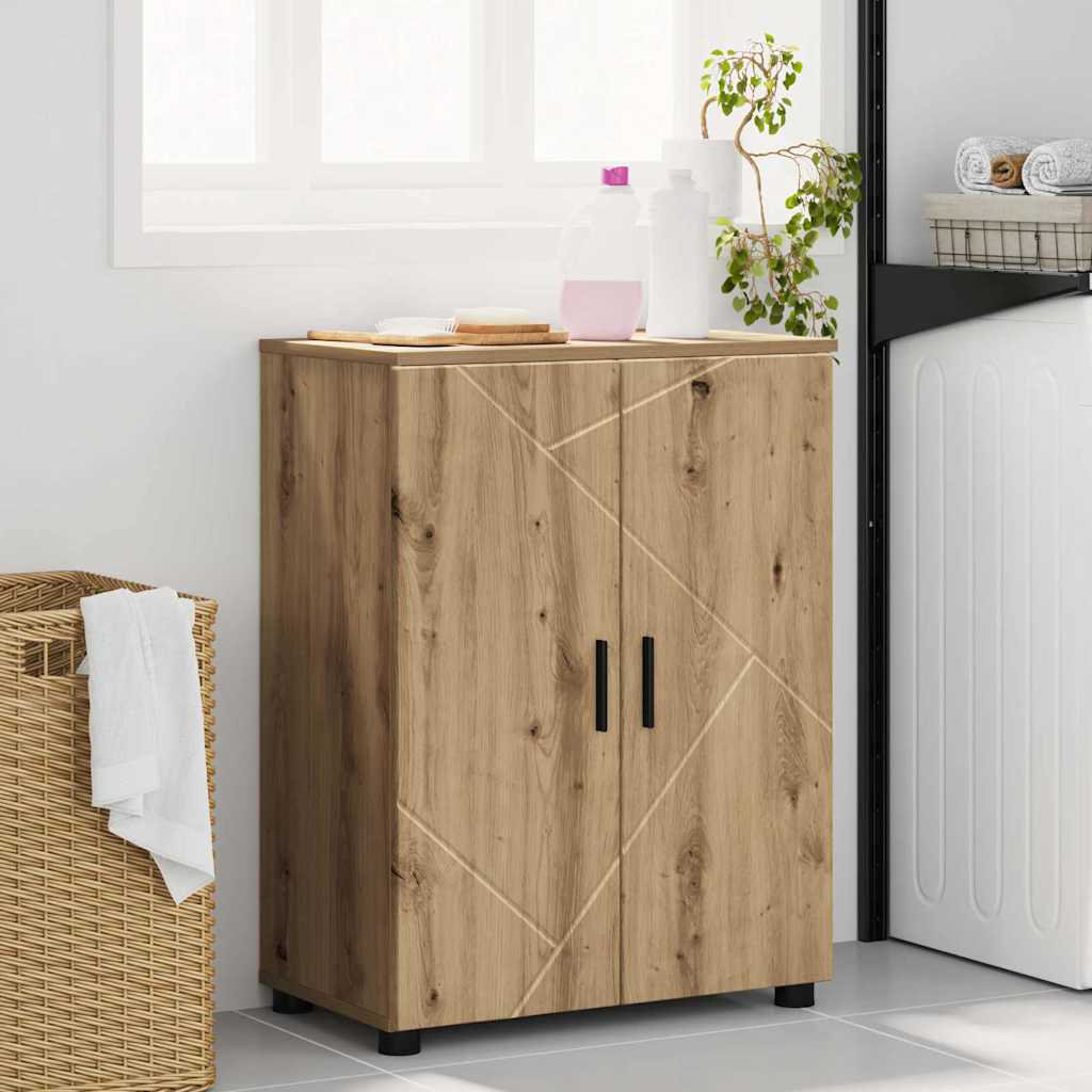 Bathroom Cabinet Artisan Oak 60 X 35 X 80 Cm Engineered Wood