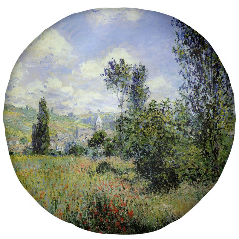 Coussin Claude Monet Chemin de l'Ile Saint-Martin, 31,5 po x 63 po