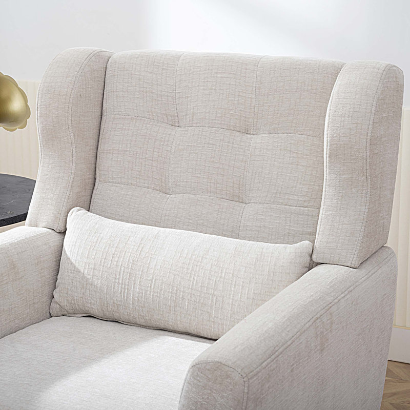 Chaise d'appoint rembourrée Modern, Marron clair, Beige