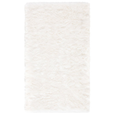 Solid Colour Faux Fur Area Rug