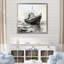 Bateau de pêche bleu et blanc II - art mural nautique et plage, salon-95875902-95875908